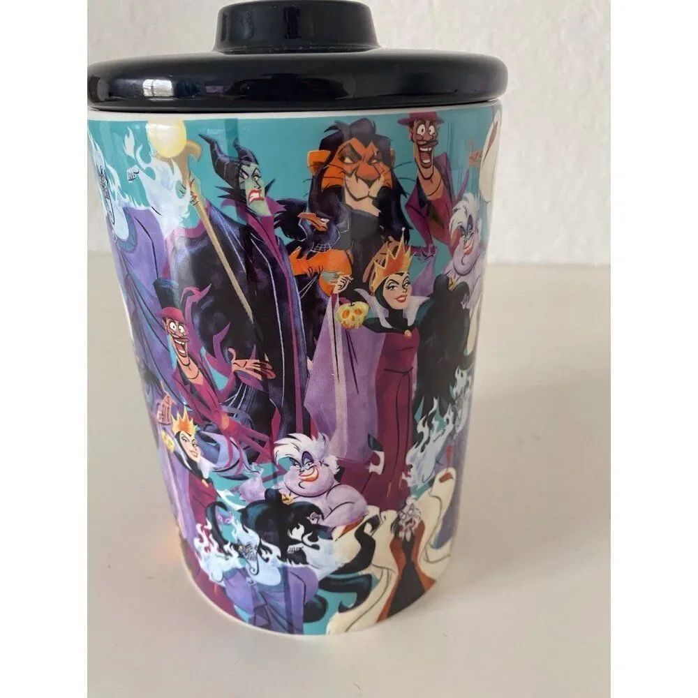 Disney Villains‎ Ceramic Cookie Jar Canister Halloween Maleficent Cruella Scar